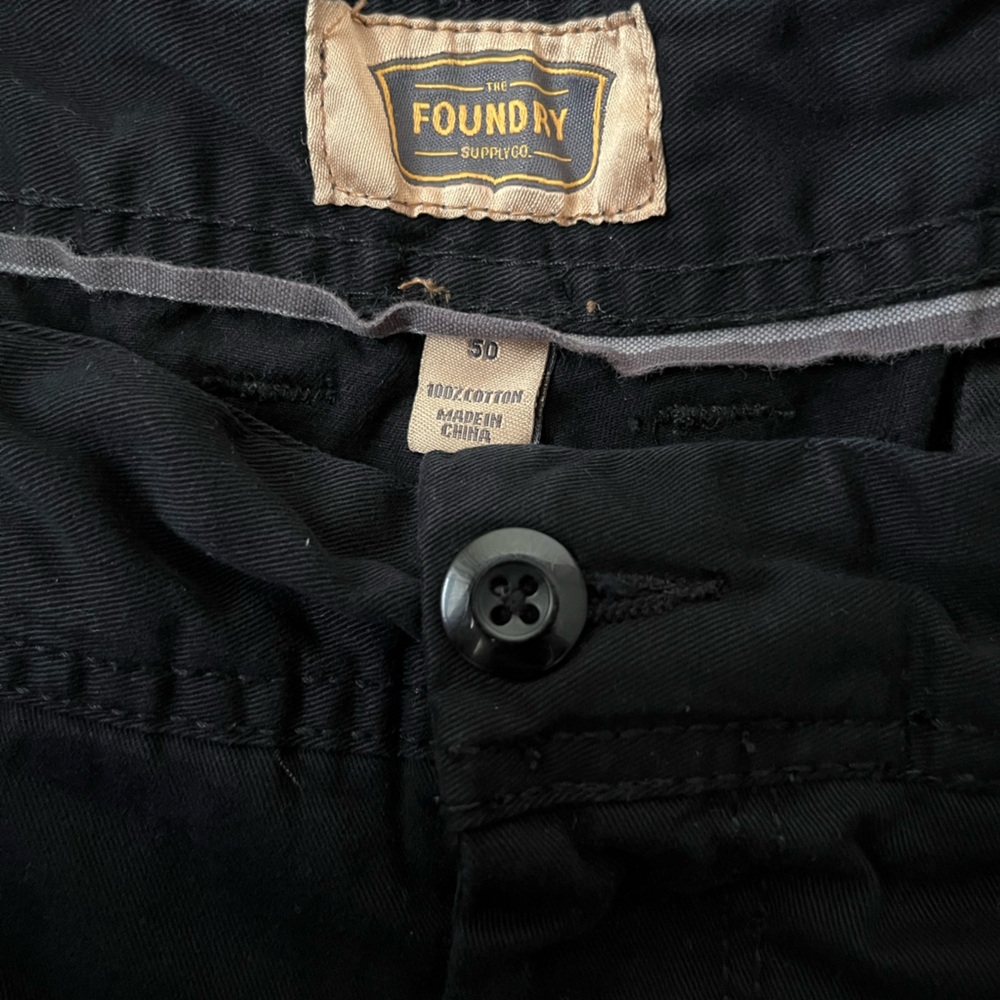 The Foundry Supply Co Chino Pants | Waist 50 | Black | 100% Cotton - Picture 10 of 10